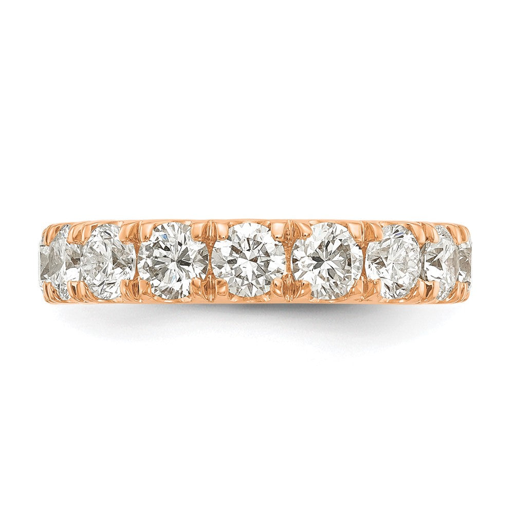 14k Rose Gold 2 carat Lab Grown Diamond VS/SI+ G+ Complete Wedding Band