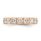 14k Rose Gold 2 carat Lab Grown Diamond VS/SI+ G+ Complete Wedding Band