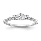 14kw True Origin Lab Grown Diamond VS/SI, D E F, 1/2 ctw 3 Stone Plus Complete Band
