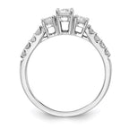14kw True Origin Lab Grown Diamond VS/SI, D E F, 3/4 ctw Complete 3 Stone Plus Band
