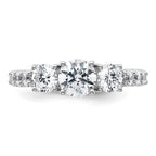 14kw Lab Grown Diamond VS+ F+ 2 ctw 3 Stone Plus Semi