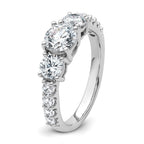 14kw Lab Grown Diamond VS+ F+ 2 ctw 3 Stone Plus Semi