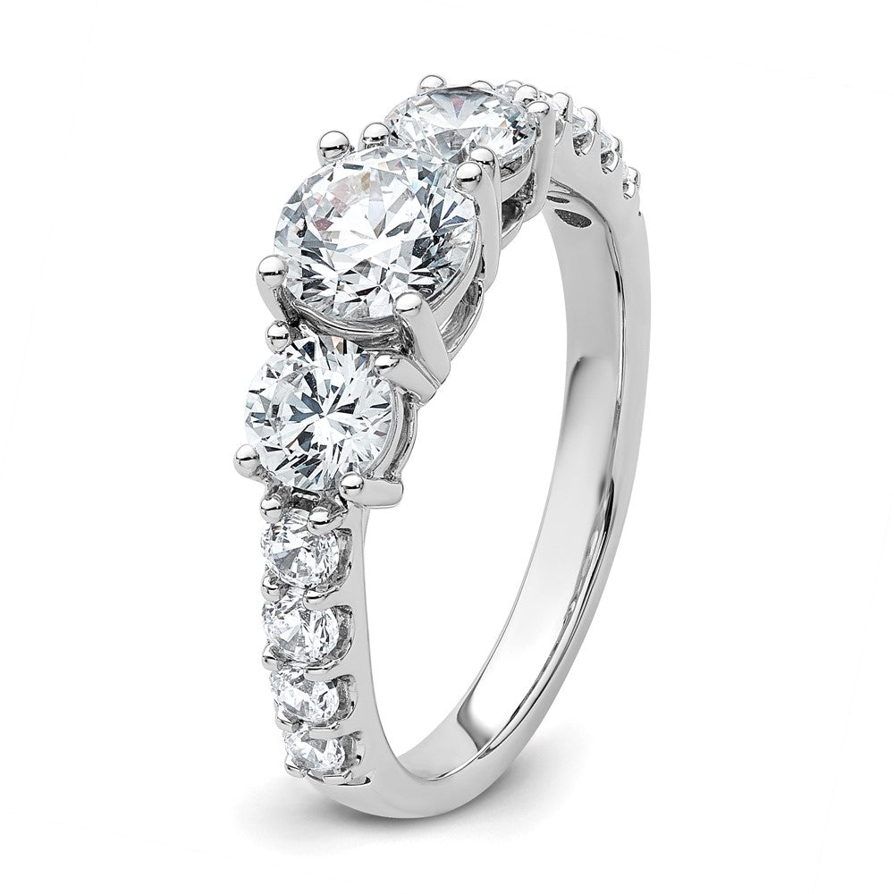 14kw Lab Grown Diamond VS+ F+ 2 ctw 3 Stone Plus Semi