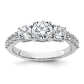 14kw Lab Grown Diamond VS+ F+ 2 ctw 3 Stone Plus Semi