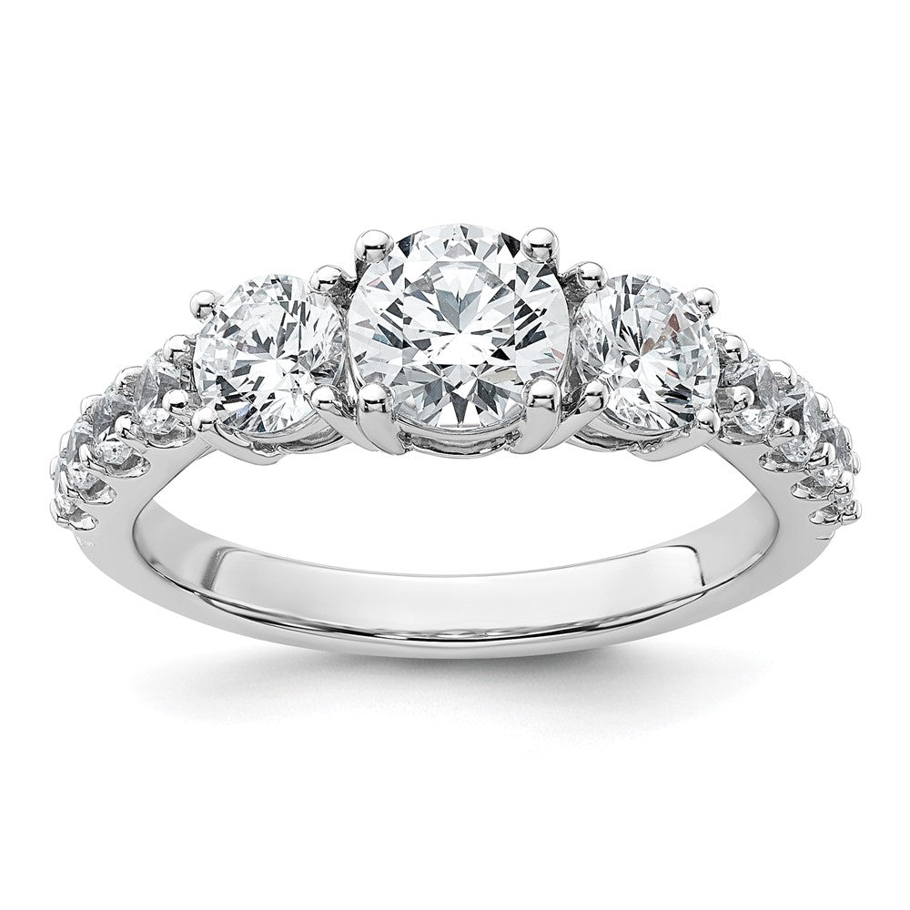 14kw Lab Grown Diamond VS+ F+ 2 ctw 3 Stone Plus Semi