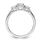 14kw Lab Grown Diamond VS+ F+ 1/2 ctw Complete 3 Stone Band
