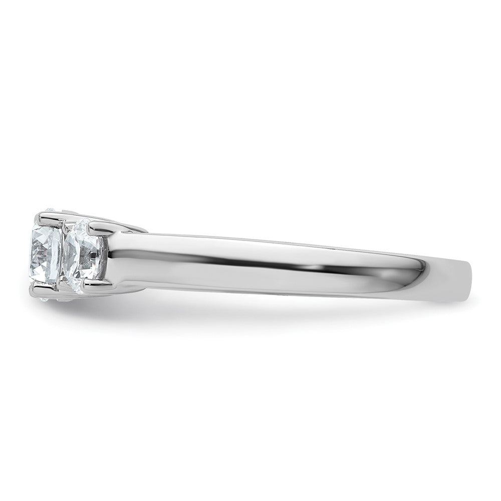14kw Lab Grown Diamond VS+ F+ 1/2 ctw Complete 3 Stone Band