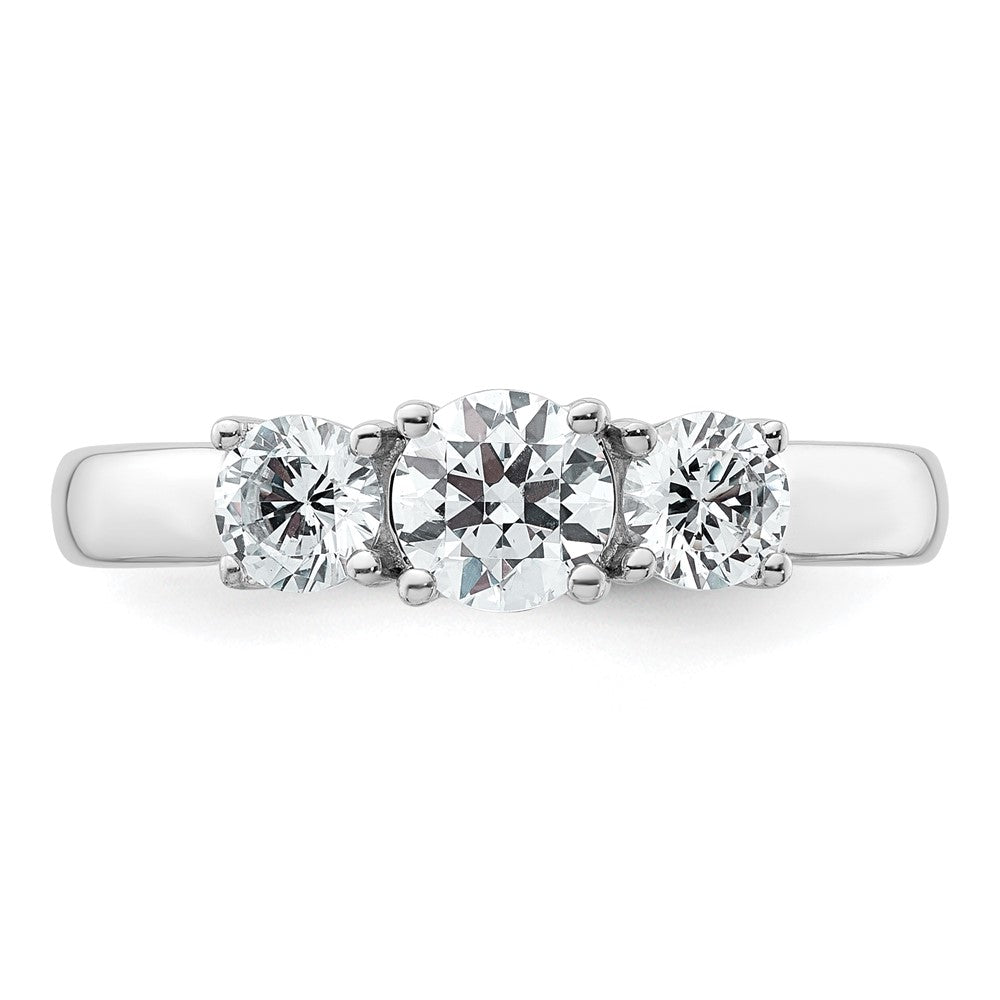 14kw Lab Grown Diamond VS+ F+ 1/2 ctw Complete 3 Stone Band