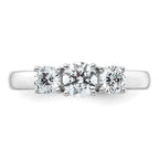 14kw Lab Grown Diamond VS+ F+ 1/2 ctw Complete 3 Stone Band