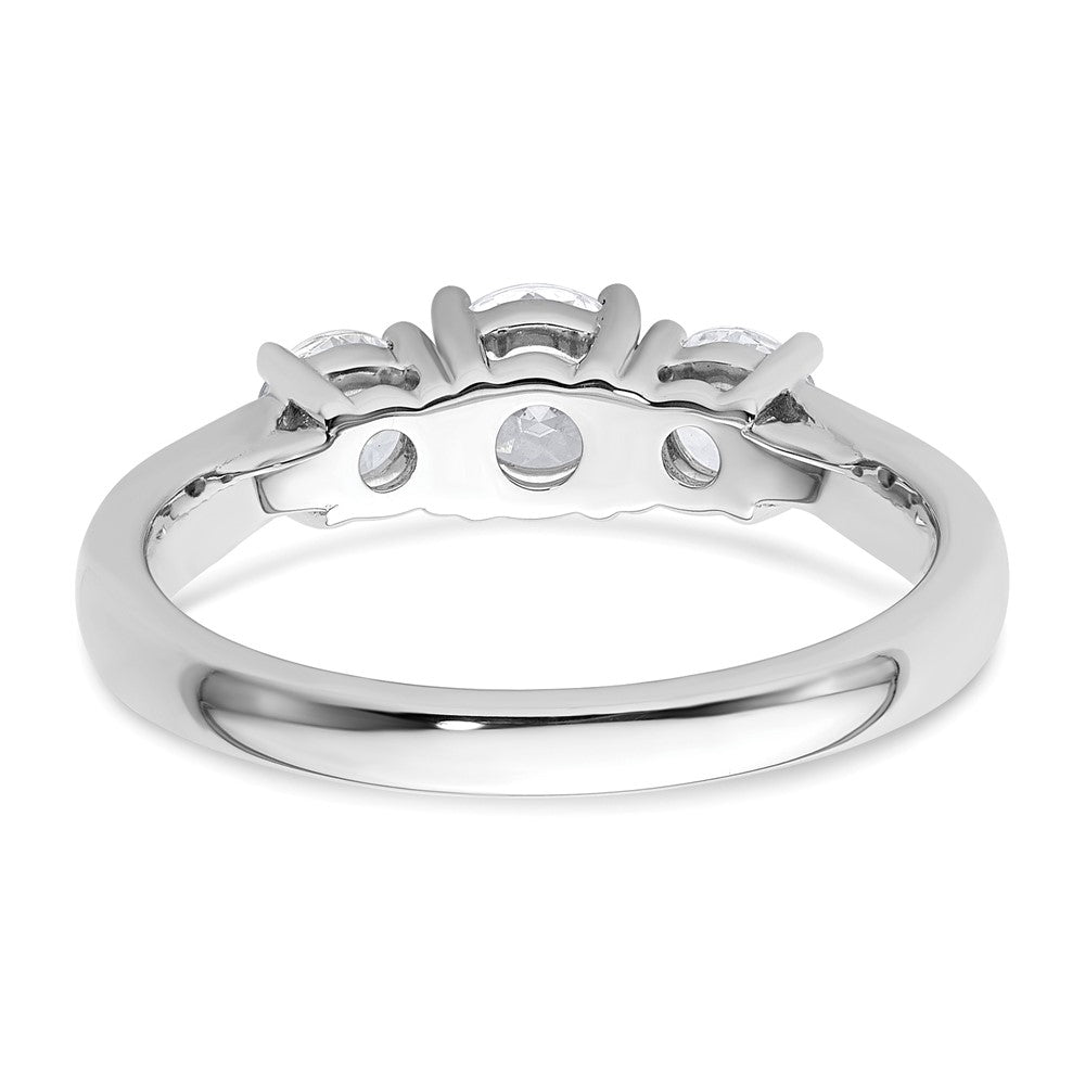 14kw Lab Grown Diamond VS+ F+ 1/2 ctw Complete 3 Stone Band