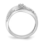 14k White Gold 1/3 carat Lab Grown Diamond VS/SI+ G+ Complete Fashion Ring