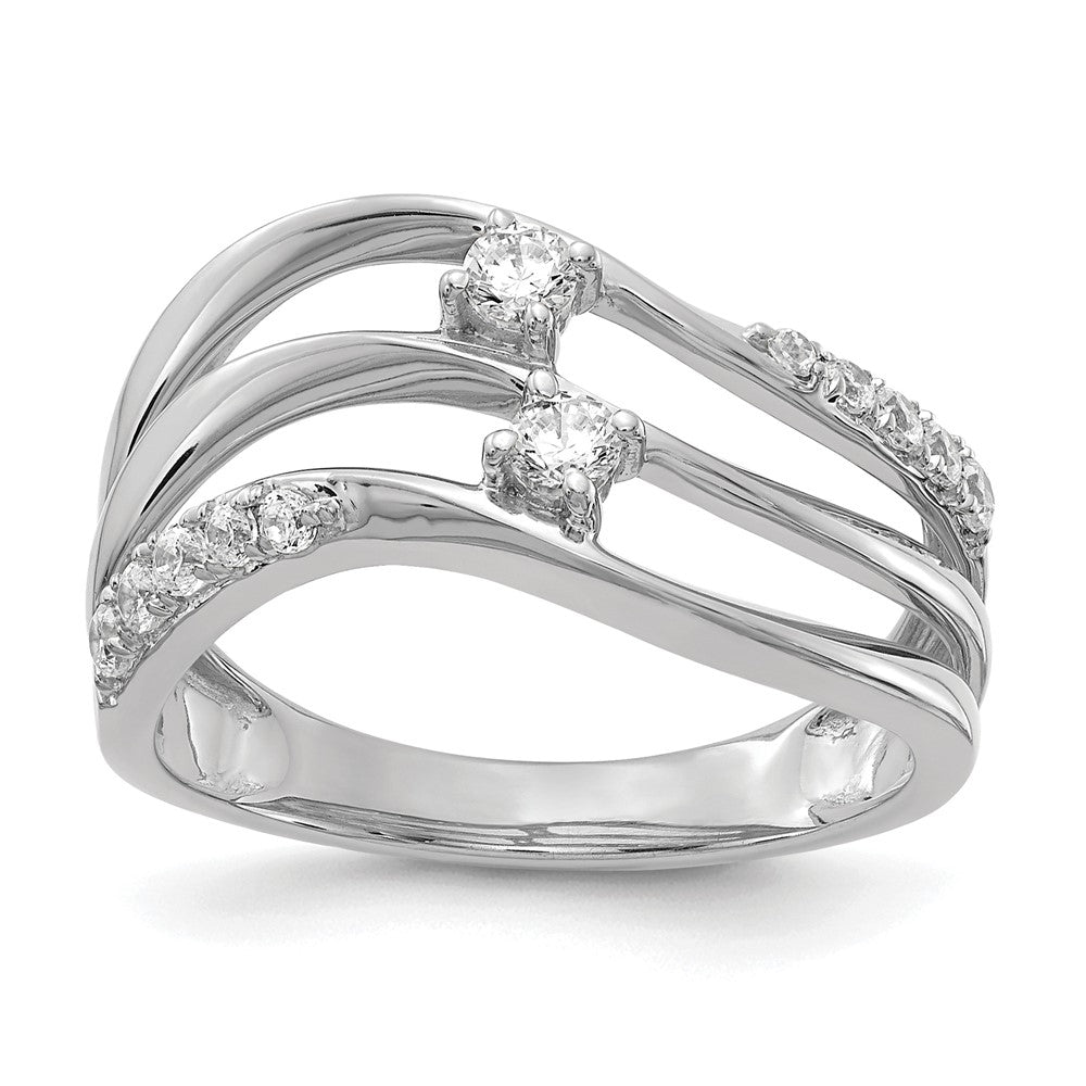14k White Gold 1/3 carat Lab Grown Diamond VS/SI+ G+ Complete Fashion Ring