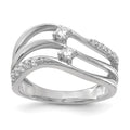 14k White Gold 1/3 carat Lab Grown Diamond VS/SI+ G+ Complete Fashion Ring