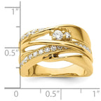14k 5/8 carat Diamond Fancy Woven Ring