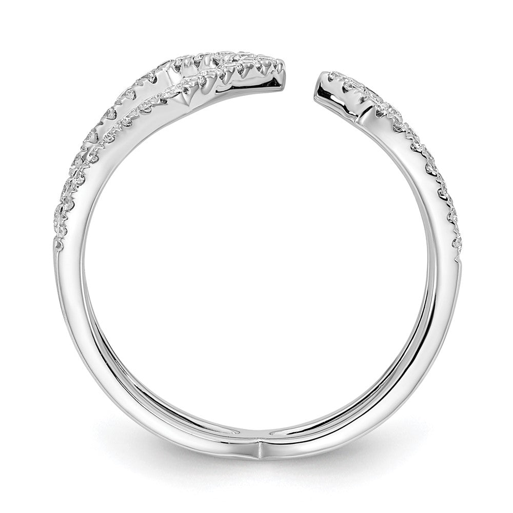 14k White Gold 3/8 carat Lab Grown Diamond VS/SI+ G+ Complete Fashion Ring
