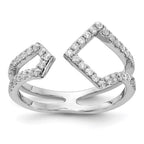 14k White Gold 3/8 carat Lab Grown Diamond VS/SI+ G+ Complete Fashion Ring