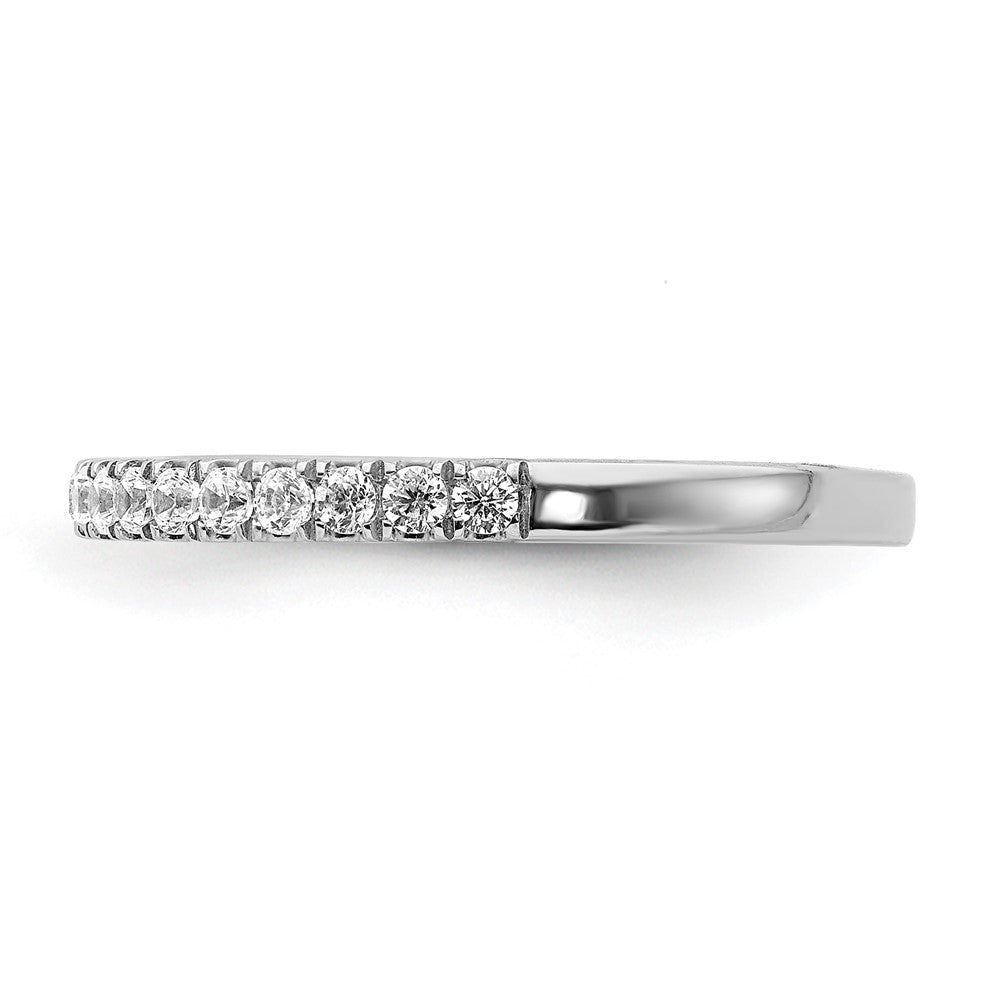 14k White Gold 2mm 3/8 carat Diamond Band
