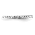 14k White Gold 2mm 3/8 carat Diamond Band