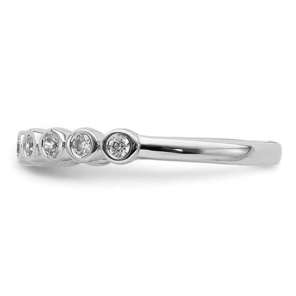 14k White Gold 1/5 carat Lab Grown Diamond VS/SI+ G+ Complete Fashion Band