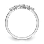 14k White Gold 3mm 5-stone 1/4 carat Diamond Band