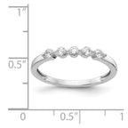 14k White Gold 3mm 5-stone 1/4 carat Diamond Band