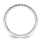 14k White Gold 2mm 1/3 carat Diamond Band