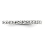 14k White Gold 2mm 1/3 carat Diamond Band