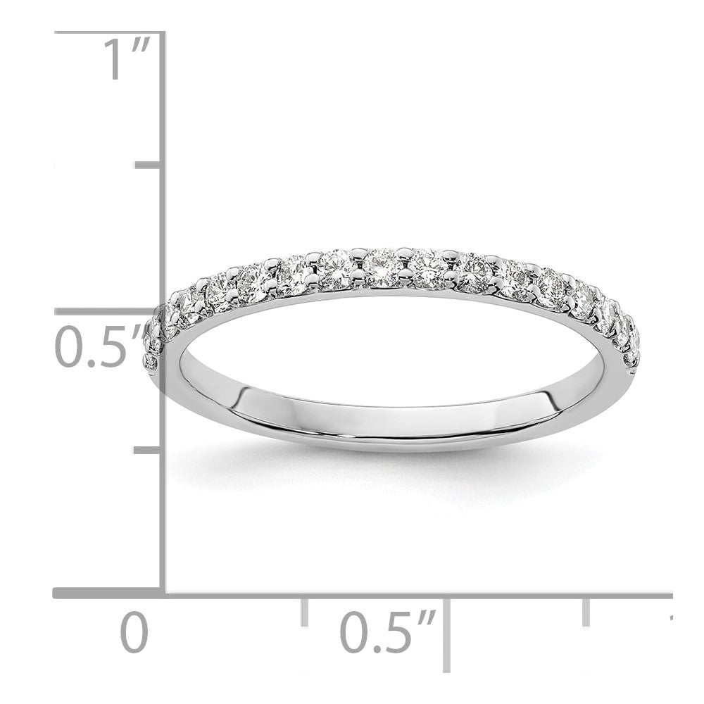14k White Gold 2mm 1/3 carat Diamond Band
