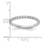 14k White Gold 2mm 1/3 carat Diamond Band