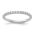 14k White Gold 2mm 1/3 carat Diamond Band