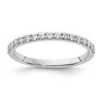 14k White Gold 2mm 1/3 carat Diamond Band