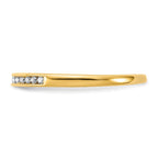 14k 1/10 carat Lab Grown Diamond VS+ F+ Complete Channel Set Band