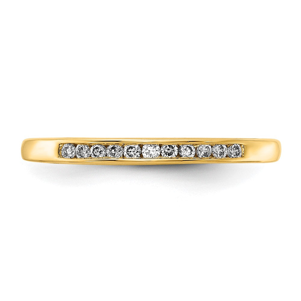 14k 1/10 carat Lab Grown Diamond VS+ F+ Complete Channel Set Band