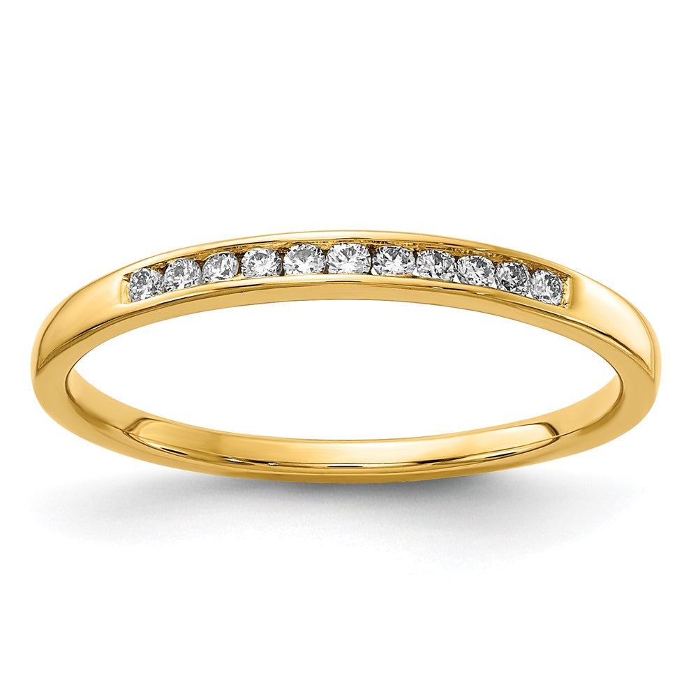 14k 1/10 carat Lab Grown Diamond VS+ F+ Complete Channel Set Band