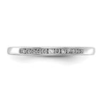14k White Gold 1/10 carat Lab Grown Diamond VS+ F+ Complete Channel Set Band