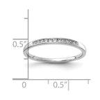 14k White Gold 1/10 carat Lab Grown Diamond VS/SI+ G+ Complete Channel Set Band