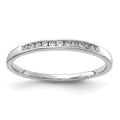 14k White Gold 1/10 carat Lab Grown Diamond VS+ F+ Complete Channel Set Band
