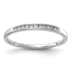14k White Gold 1/10 carat Lab Grown Diamond VS+ F+ Complete Channel Set Band