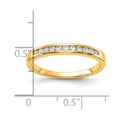 14k 1/5 carat Lab Grown Diamond VS/SI+ G+ Complete Channel Set Band
