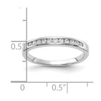 14k White Gold 1/5 carat Lab Grown Diamond VS+ F+ Complete Channel Set Band