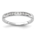 14k White Gold 1/5 carat Lab Grown Diamond VS+ F+ Complete Channel Set Band