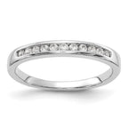14k White Gold 1/5 carat Lab Grown Diamond VS/SI+ G+ Complete Channel Set Band