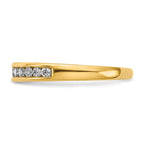 14k 1/3 carat Lab Grown Diamond VS/SI+ G+ Complete Channel Set Band