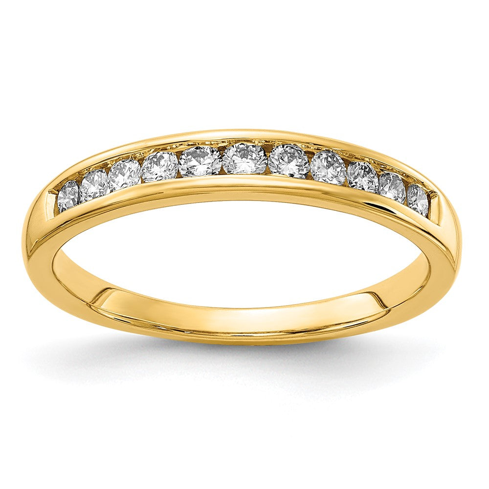 14k 1/3 carat Lab Grown Diamond VS+ F+ Complete Channel Set Band