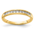 14k 1/3 carat Lab Grown Diamond VS/SI+ G+ Complete Channel Set Band