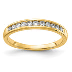 14k 1/3 carat Lab Grown Diamond VS/SI+ G+ Complete Channel Set Band