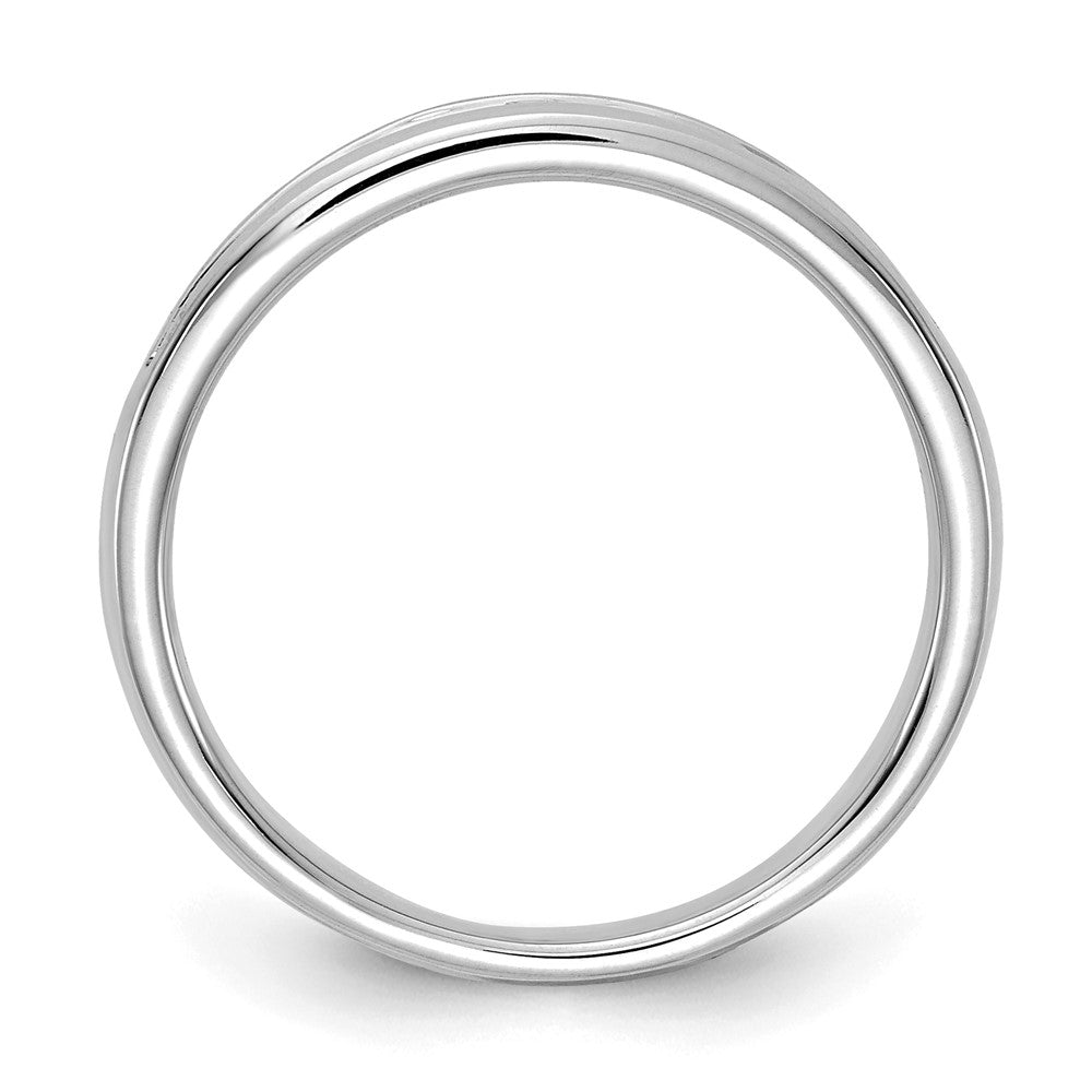 14k White Gold 1/3 carat Lab Grown Diamond VS+ F+ Complete Channel Set Band