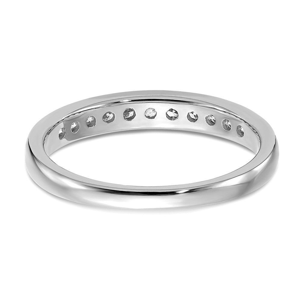 14k White Gold 1/3 carat Lab Grown Diamond VS/SI+ G+ Complete Channel Set Band