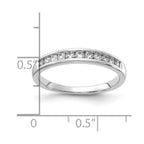 14k White Gold 1/3 carat Lab Grown Diamond VS+ F+ Complete Channel Set Band
