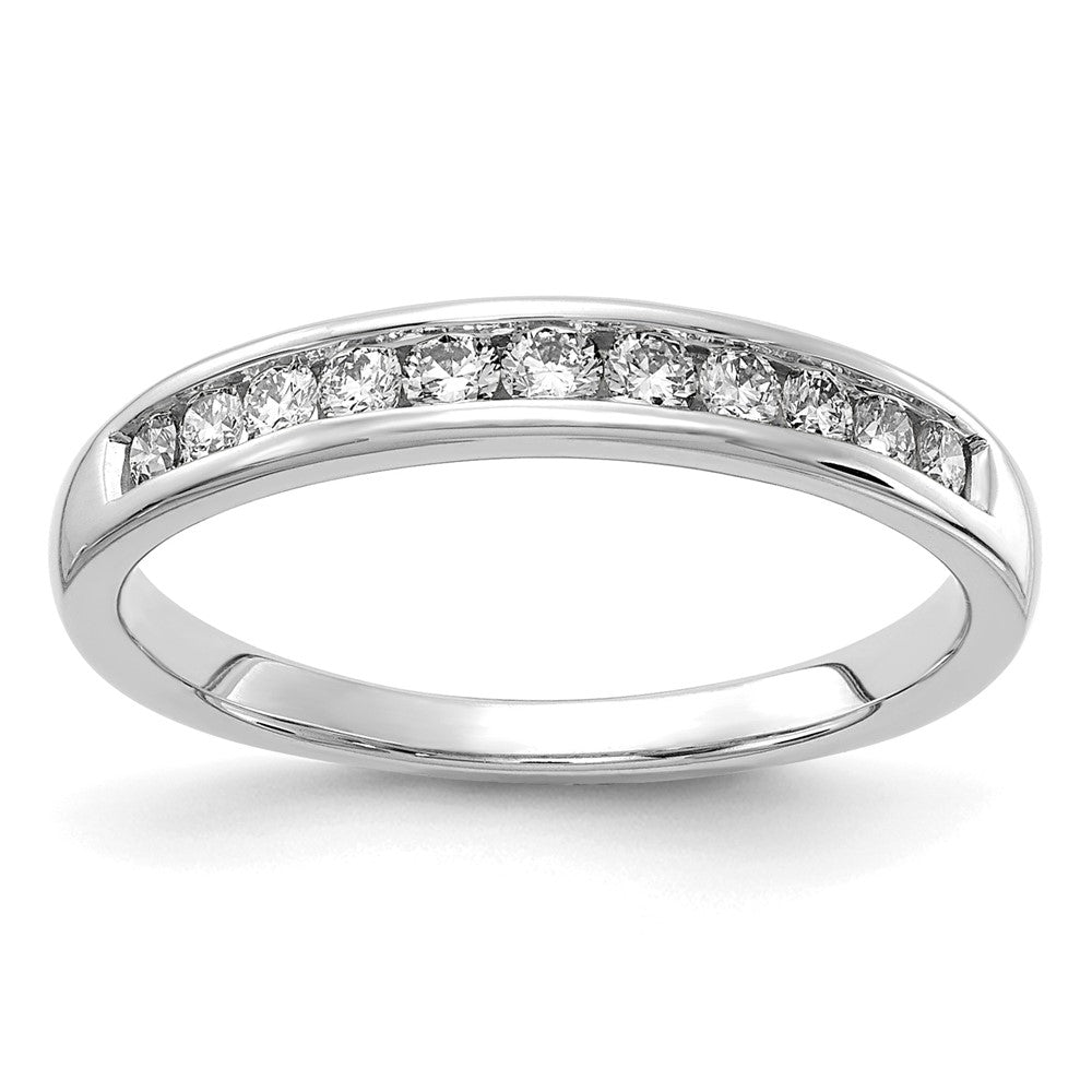 14k White Gold 1/3 carat Lab Grown Diamond VS+ F+ Complete Channel Set Band